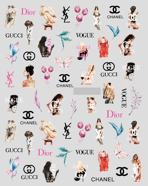Chanel nail stickers