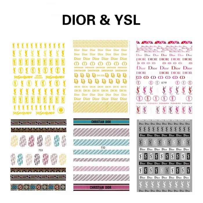 DIOR&YSL Nail stickers