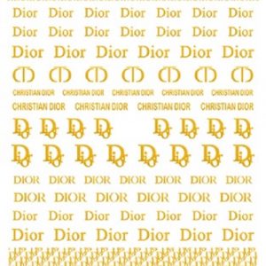 Dior nail sticker gold