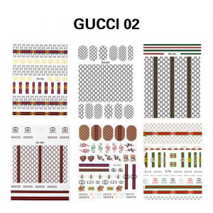 Rainbow Gucci Nail Stickers, Gelica Gels