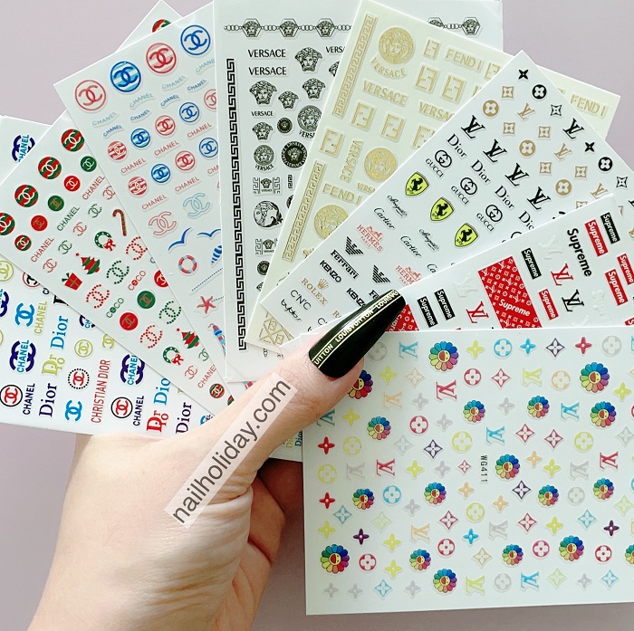 Designer Mix Nail Stickers Set （8 Sheets)