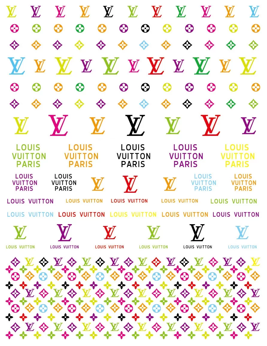 Louis Vuitton Nail Decals 6 Sheets
