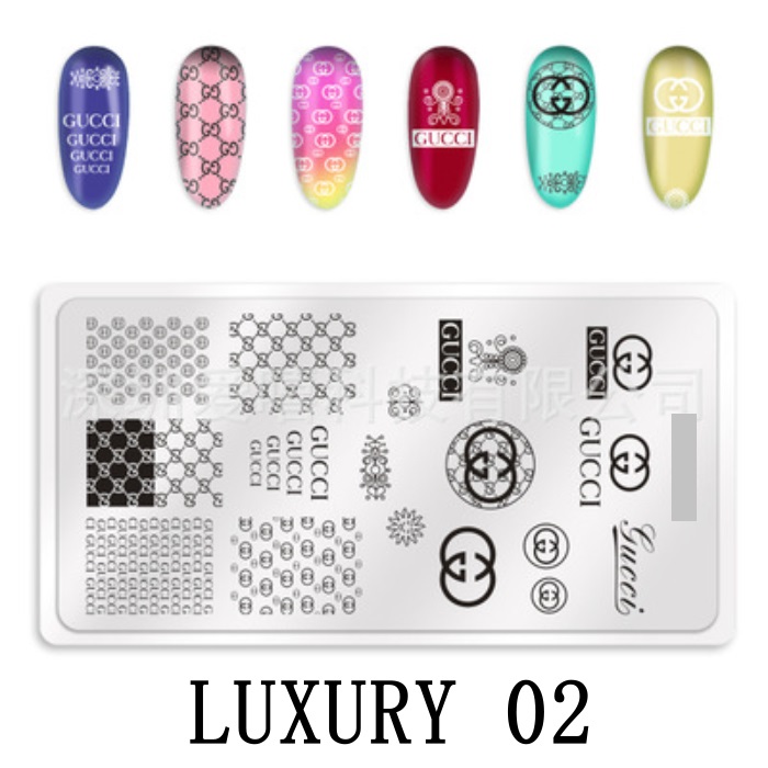 Cucci LV ZZ Louis Vuitton Logo Brand Design Nail Stamping Plate