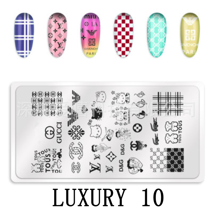 10 – Luxury nail plate