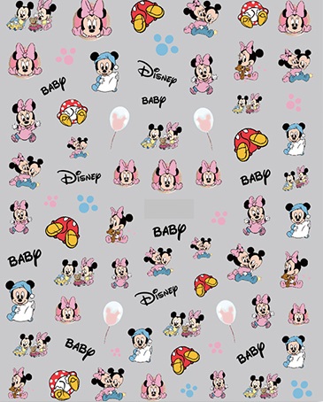 6 Sheets Mickey Nail Art Stickers Mickey Mouse Brazil