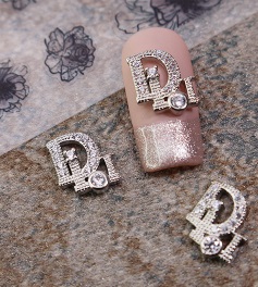 dior nail charms silver
