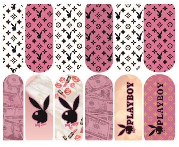 6 Sheets Color LV Nail Decals