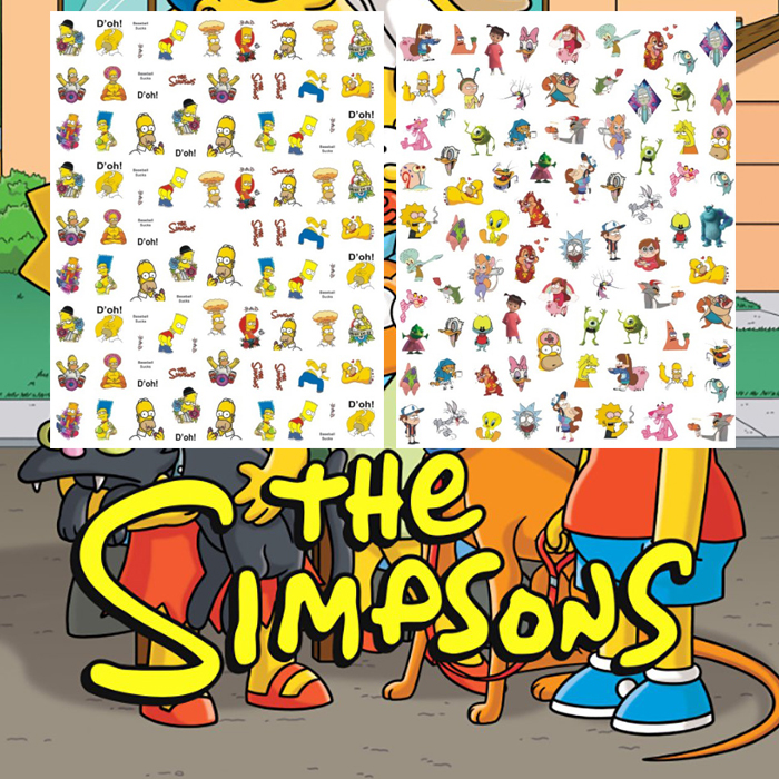 Simpsons Nail Sticker（2 Sheets）