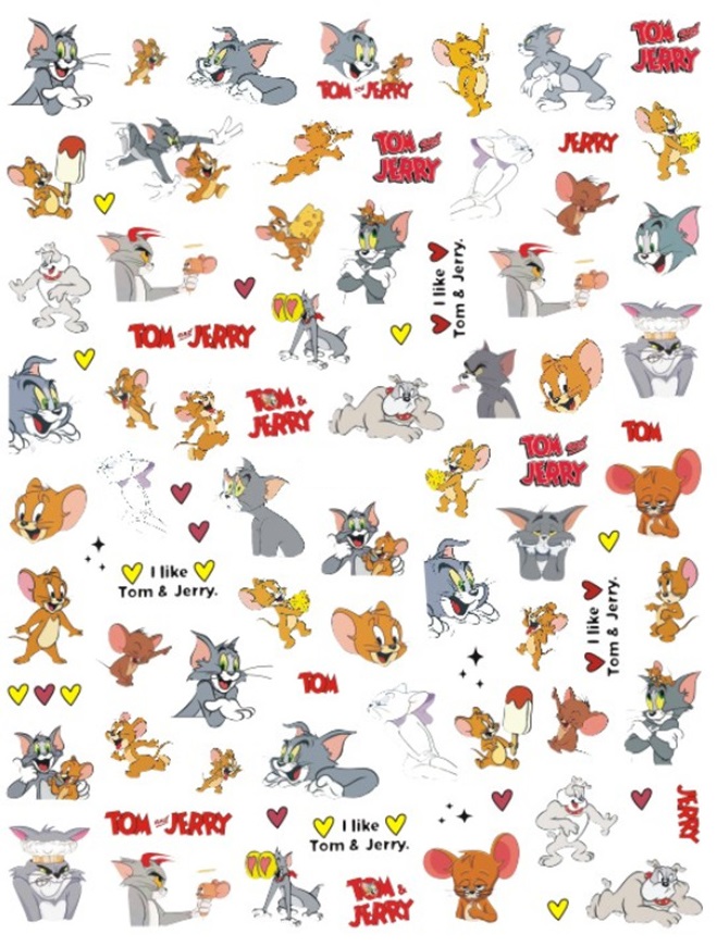 Tom and jerry nail sticker3