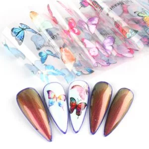 butterfly nail foil