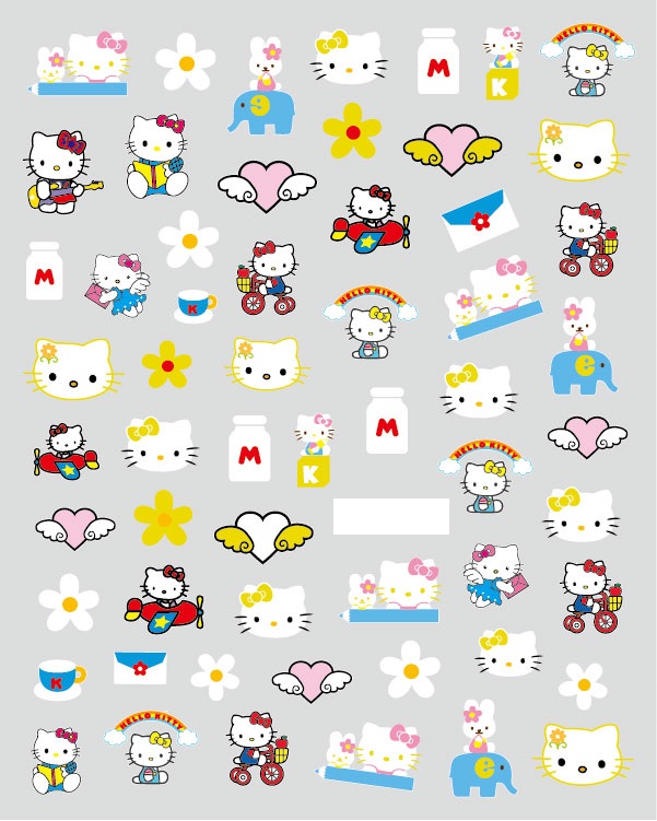Hello Kitty Nail Sticker（4 Sheets）