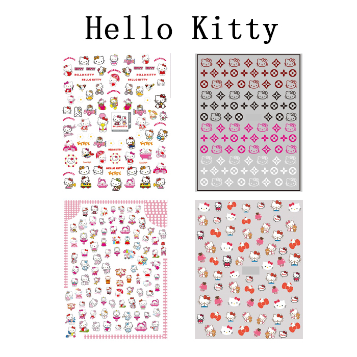 hello kitty lv nail stickers