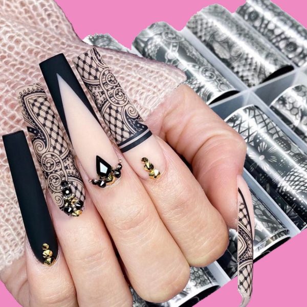 Top Nail Design | Lace nail art, Lace nail design, Lace nails