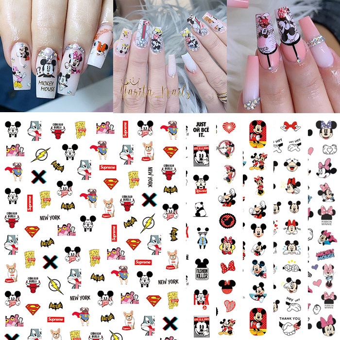 Minnie & Mickey Nail Stickers / Disney Nail Stickers / Nail Stickers 