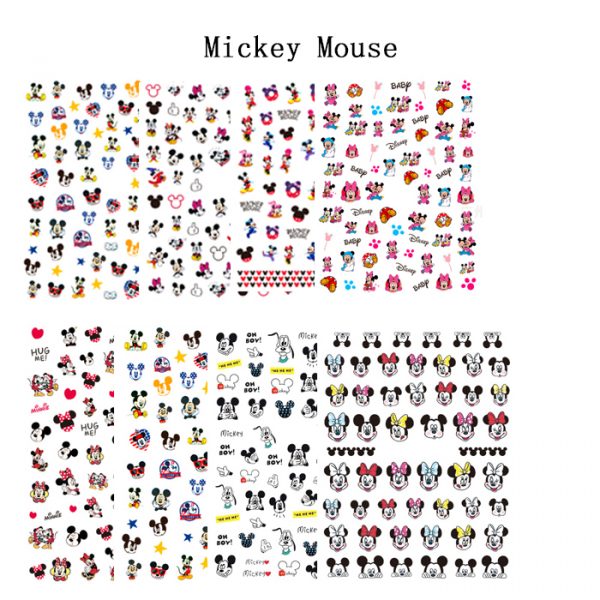 Designer Mickey Nail Stickers Set（6 Sheets）