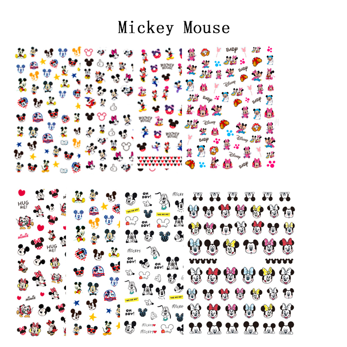 Designer Mickey Nail Stickers Set（6 Sheets）