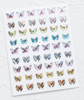 holographic BUTTERFLY NAIL stickers