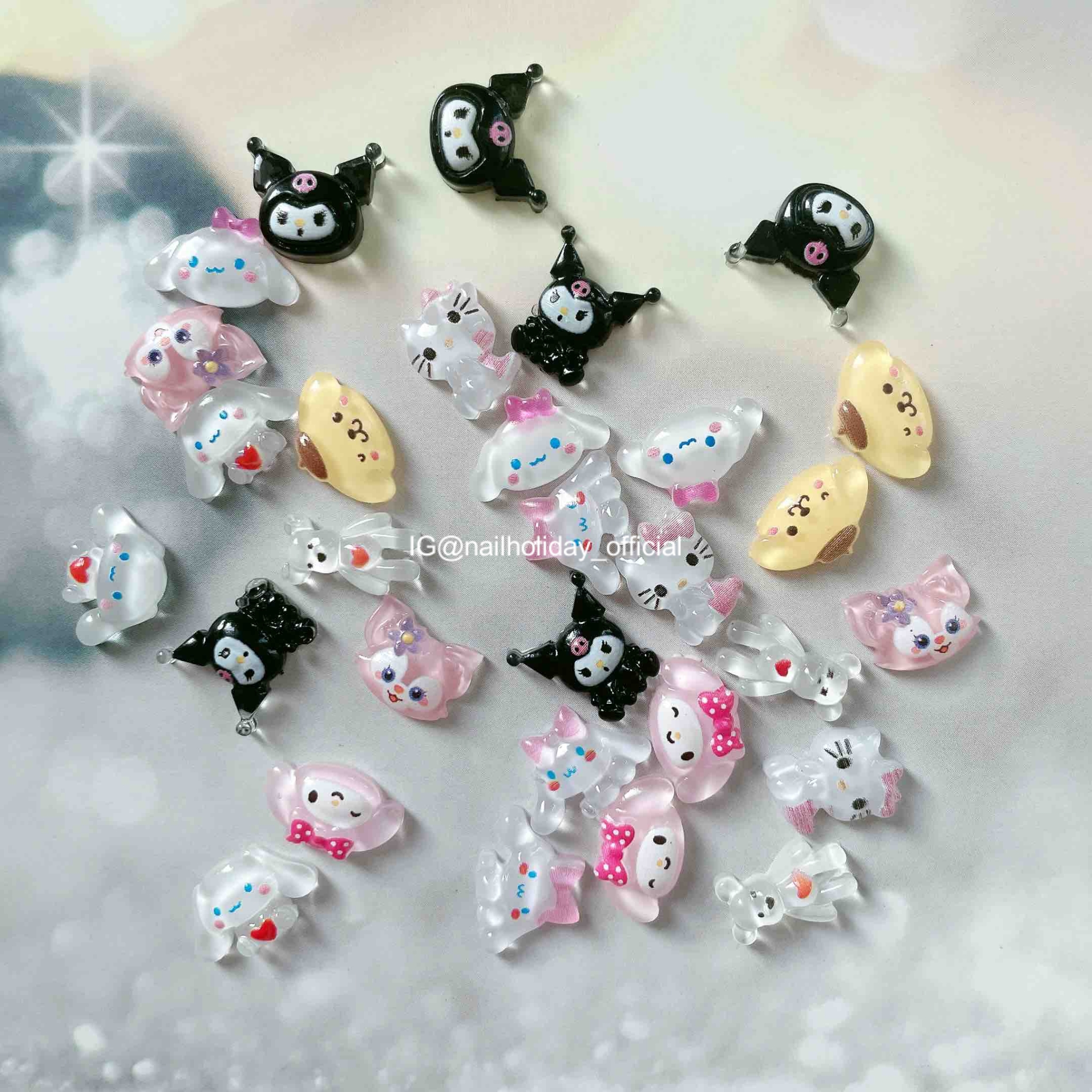 Sanrio Hello Kitty Nail Charms for Acrylic Nail Tips Decor Kawaii