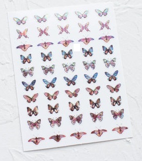holographic BUTTERFLY NAIL stickers