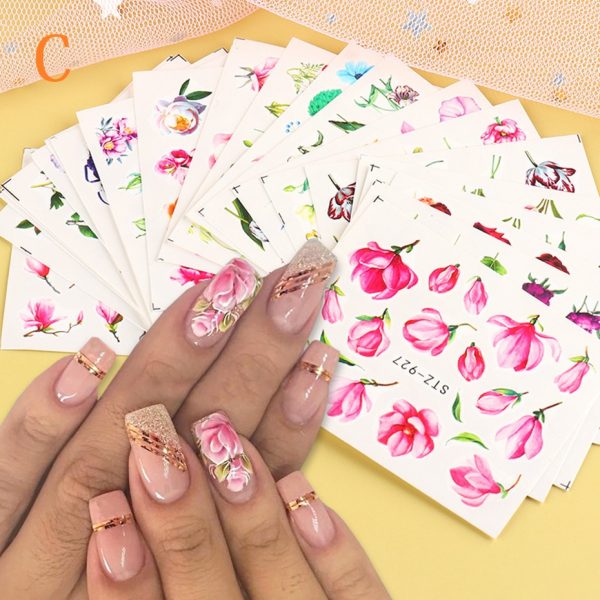 Buy Nail Art 3D Stickers ? Colorful Flower Hearts Butterflies Collection of  10 Decals /EE-II/ Online at Low Prices in India - Amazon.in