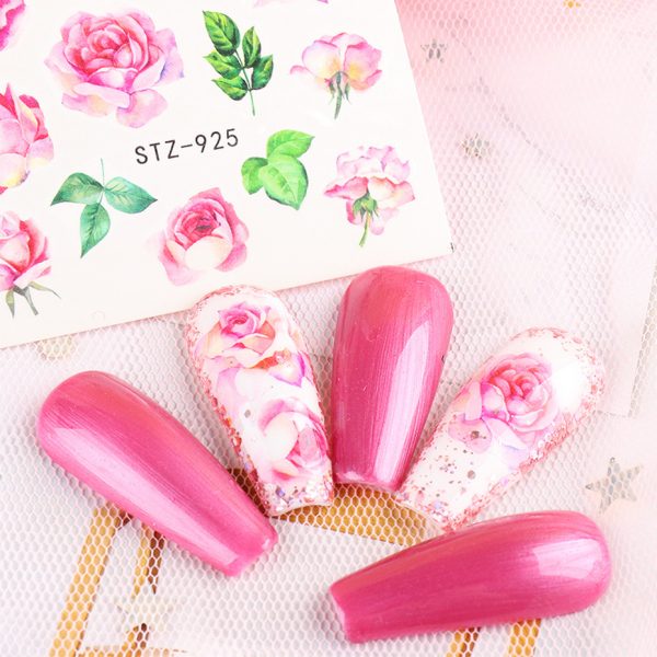 Flower Nail Art Water Decals, 12 Sheets Floral Nail Art Stickers Water  Transfer Leaf Nail Decals Spring Summer Nail Stickers Nail Art Supplies  Foils Flowers for Acrylic Nail Decorations Nail Designs :