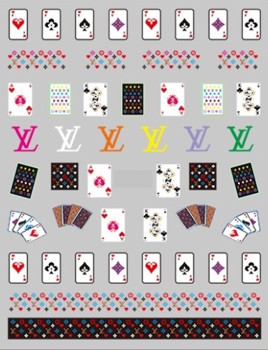 Poker LV nail stickers