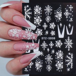 5D snow nail sticker