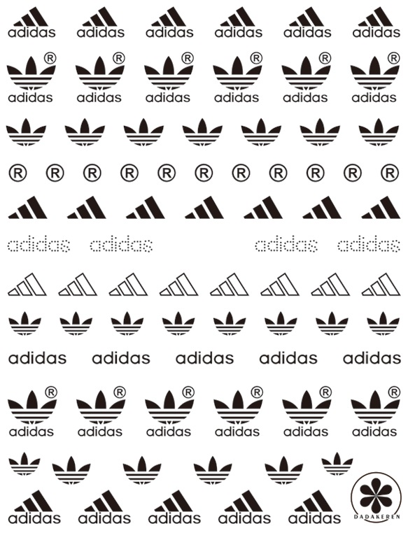 Adidas Nail Sticker Black
