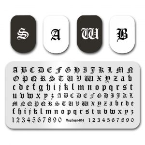 Alphabet Nail sttamping plate