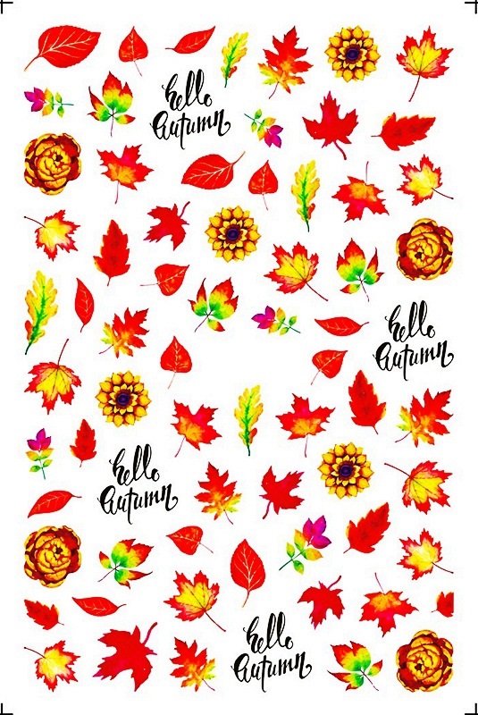 Autumn Maple Leaf Nail Sticker