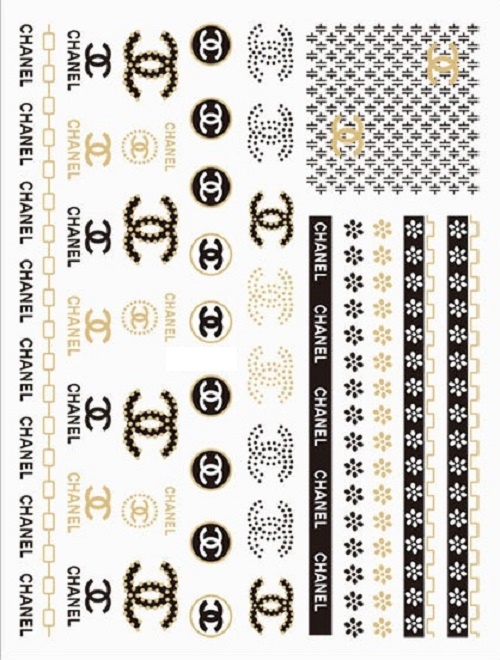 GG Nail Stickers Gold Black – Gio And Gina