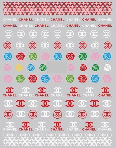 sticker chanel,lv for nail