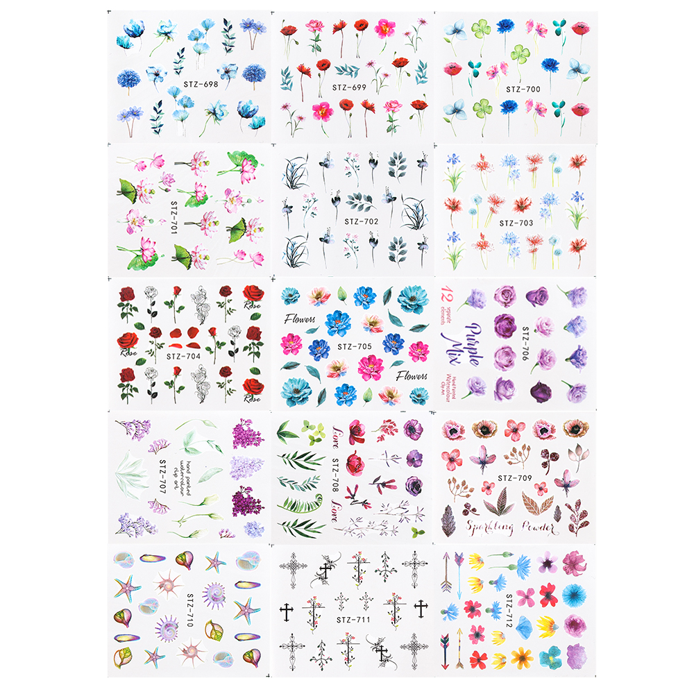 FLOWER NAIL DECAL (2)