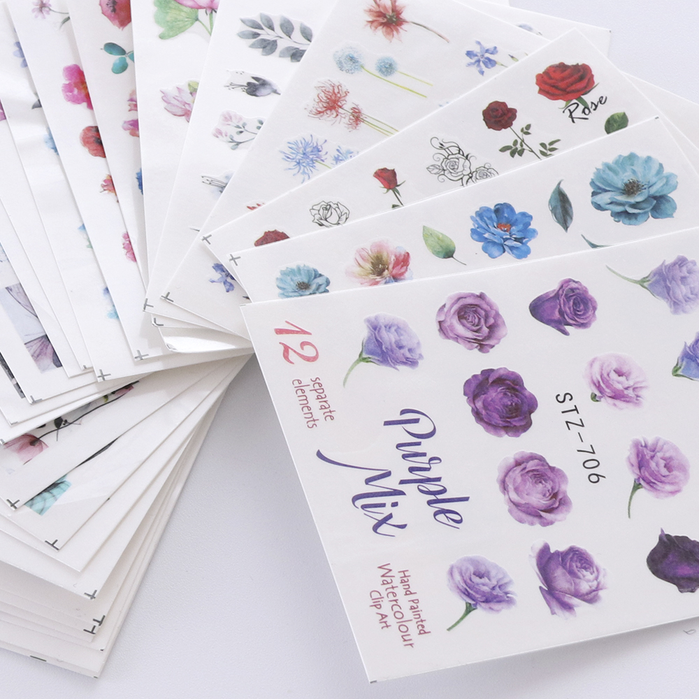 FLOWER NAIL DECAL (4)