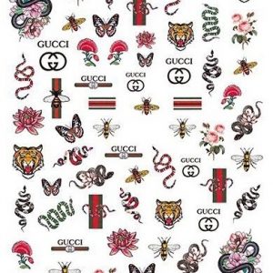 Gucci Prada Designer Logo Nail Stickers • Black And White GG Gucci Nail  Decals • Nail Art Supplies And Products