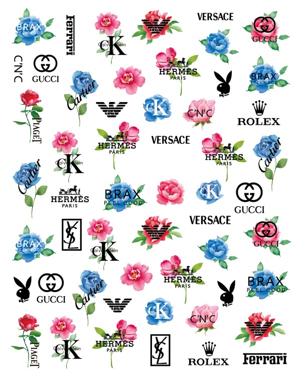 Designer Nail Sticker - Floral Fashionista Mix