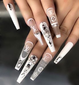 lv nails stickers designs luxury