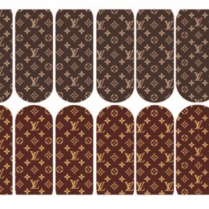 Designer LV brown gold glitter stripping tape NAIL DECALS black brown  shimmer golden brown NAIL ART STICKERS NAIL WRAPS NAIL stencils nail  stamping foils nail tattoo art chrome nail design (Cp): Buy