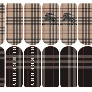 burberry nail decal