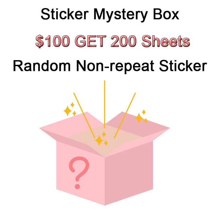 $100 Get 200 Sheets Stickers Mystery Box
