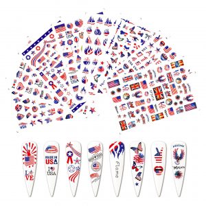 USA Flag Day nail stickers