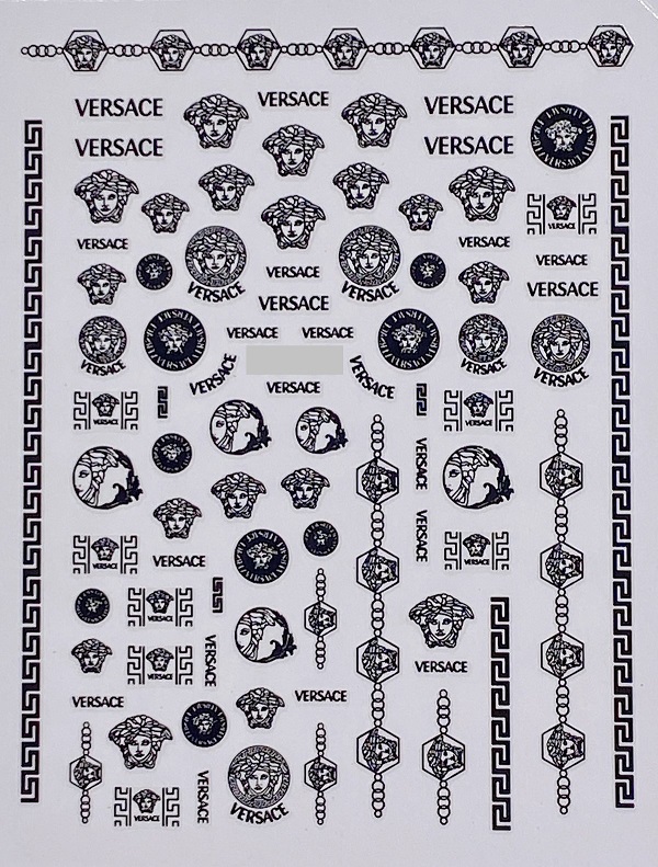 Versace nail sticker