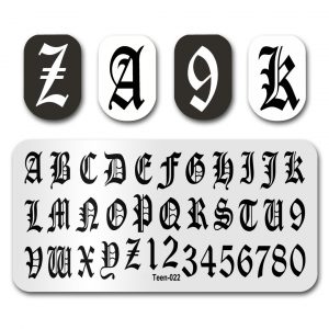 alphabet nail stamping plates