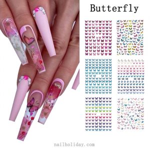 butterfly nail stikcers
