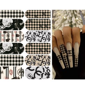 Black Louis Vuitton Nail Decals – Manicure Pedicure