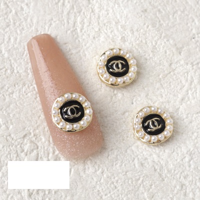 10PCS Pearl Chanel Nail Charms