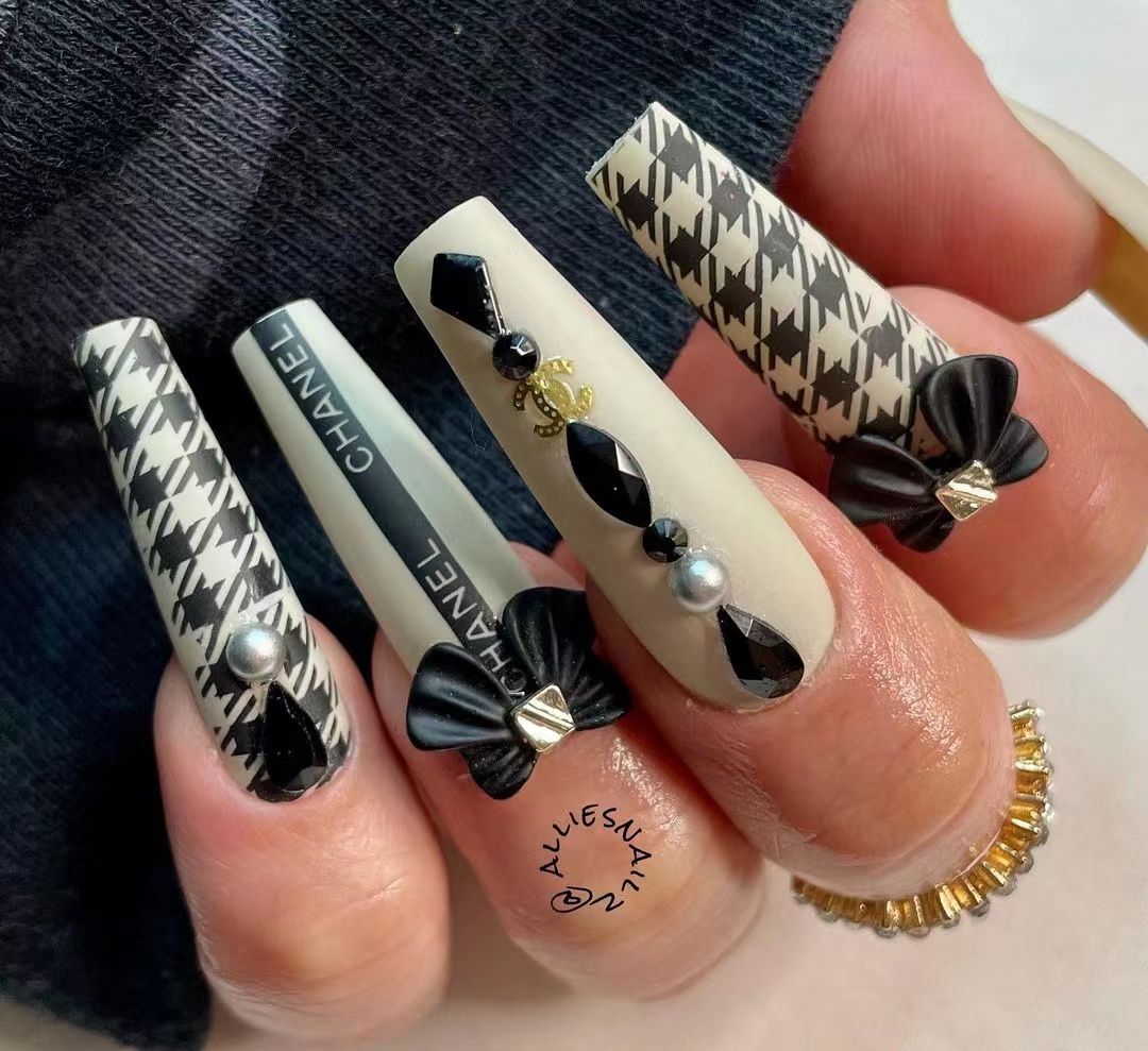 Chanel Nail Decals / Chanel Logo Decals / Chanel Nails / Nail