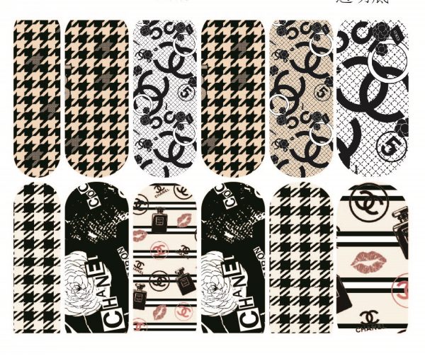 6 Sheets Chanel Nail Decals