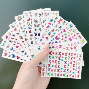 color butterfly nail stickers