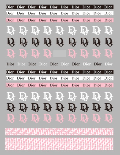 Dior&Chanel Nail Stickers Set （6 Sheets)